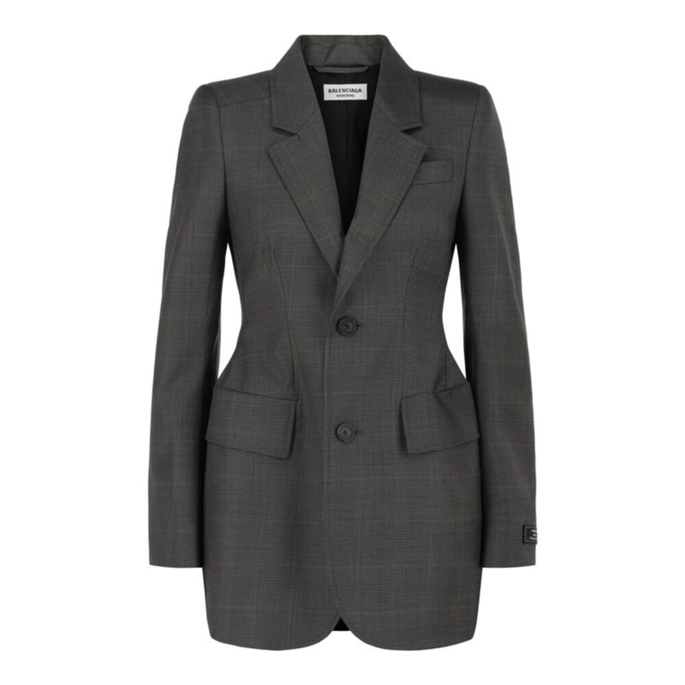 Balenciaga Hourglass Blazer Grey Womens
